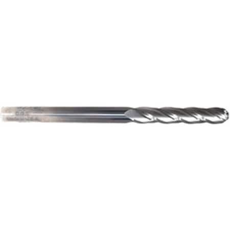 4 Flute Long Length Ball End Mill 3/8Dia 1-1/2Loc 3Oal W/Altin